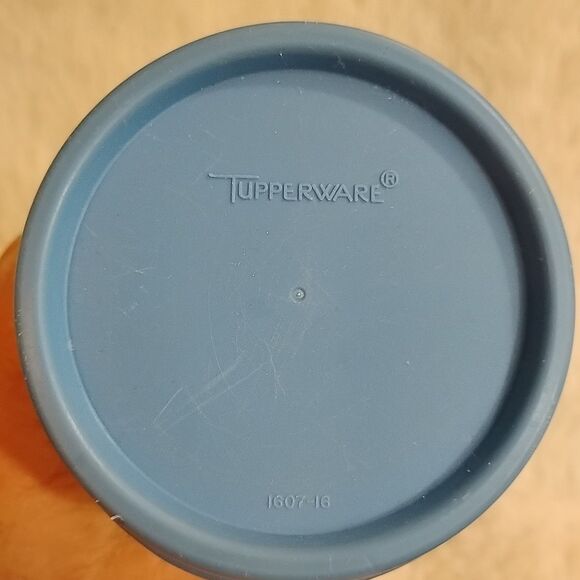 VTG Tupperware Spaghetti Food Storage Container Plastic Clear Blue 1661-3 - Picture 2 of 4